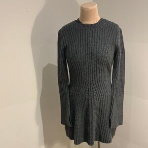 H&M Charcoal Long Sleeve Knit Dress